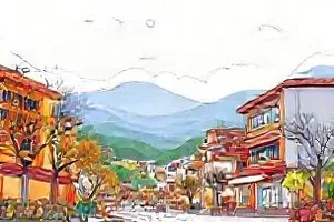 蓝色纪元封面：一颗初生的蓝色行星在舷窗外缓慢旋转